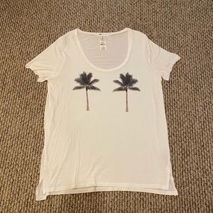 Pink Victoria’s Secret - Palm Tree Graphic Tee
